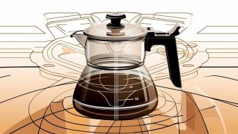A Moka Pot on glass top stove